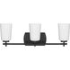 Adley 3 Light 23 inch Matte Black Bath Vanity Light Wall Light