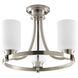 Orbitz 3 Light 17 inch Brushed Nickel Semi-Flush Mount Convertible Ceiling Light