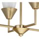 Pinellas 6 Light 50 inch Soft Gold Linear Chandelier Ceiling Light, Design Series