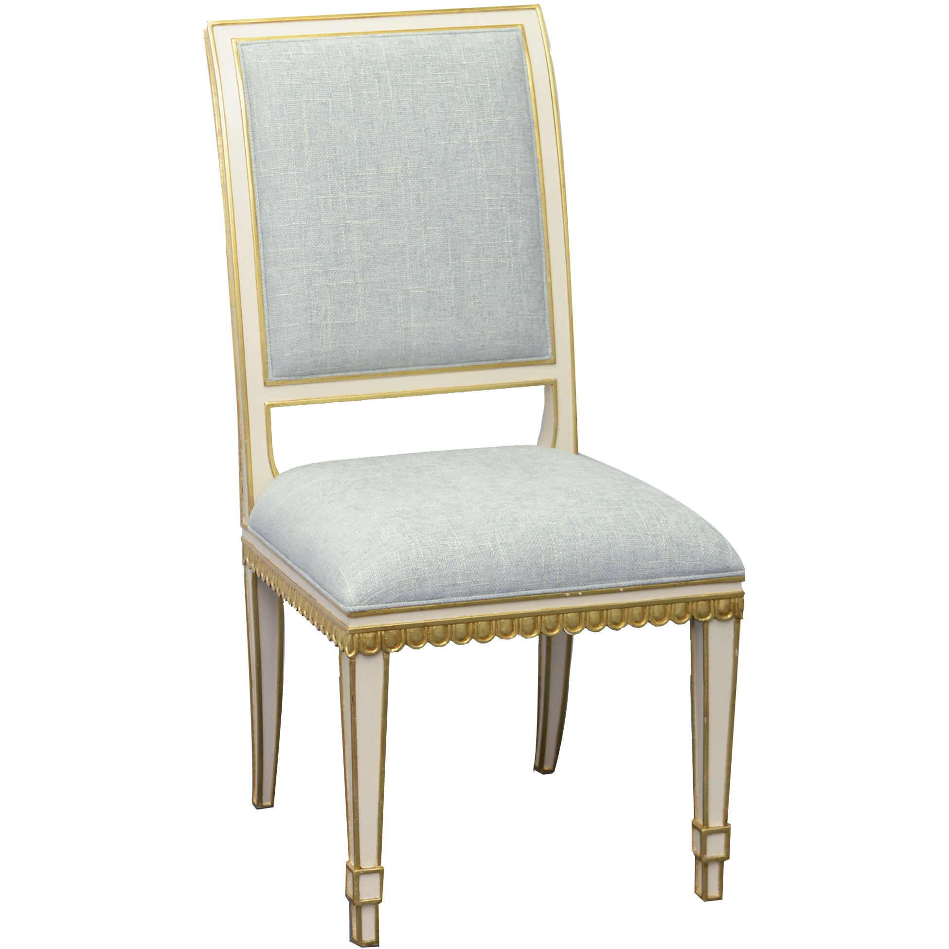 Ines Ivory and Antique Gold Chair