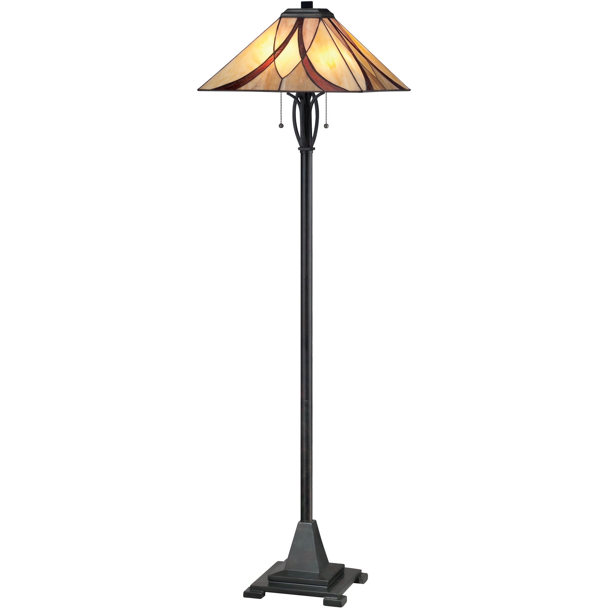 Asheville 60 inch 100 watt Valiant Bronze Floor Lamp Portable Light, Naturals