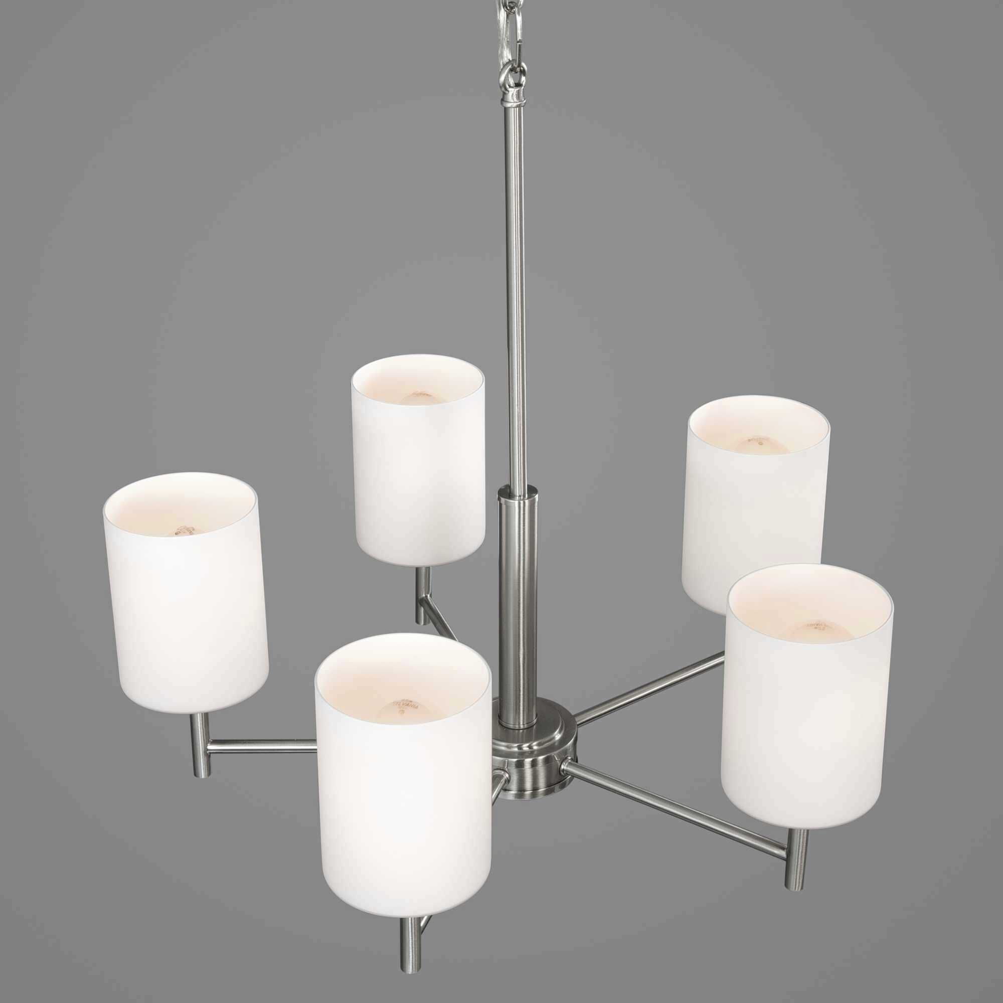 Replay 5 Light 21 inch Brushed Nickel Chandelier Ceiling Light