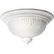 Swirled Glass 2 Light 12 inch Textured White Close-to-Ceiling Ceiling Light