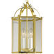 Flat Glass 3 Light 9 inch Polished Brass Hall & Foyer Ceiling Light