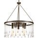Sway 5 Light 23 inch Antique Bronze Chandelier Ceiling Light, Design Series