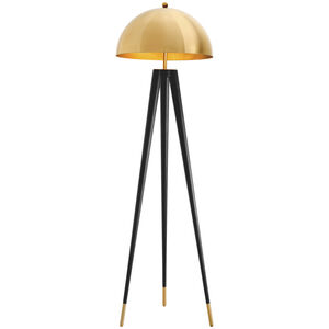 Coyote 64.96 inch 100.00 watt Gold with Black Legs Floor Lamp Portable Light