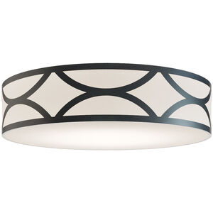 Lake LED 30 inch Black Flush Mount Ceiling Light