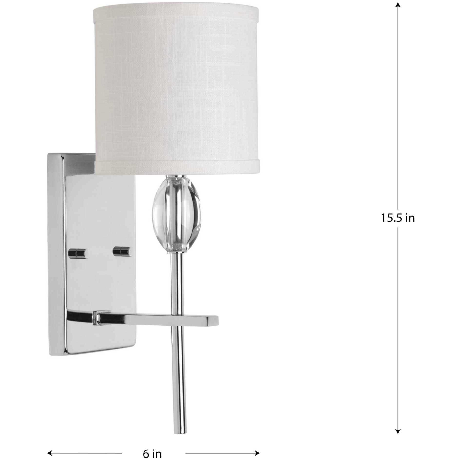 Status 1 Light 6 inch Polished Chrome Bath Vanity Wall Light