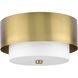 Silva 2 Light 14 inch Brushed Bronze Flush Mount Ceiling Light, Design Series