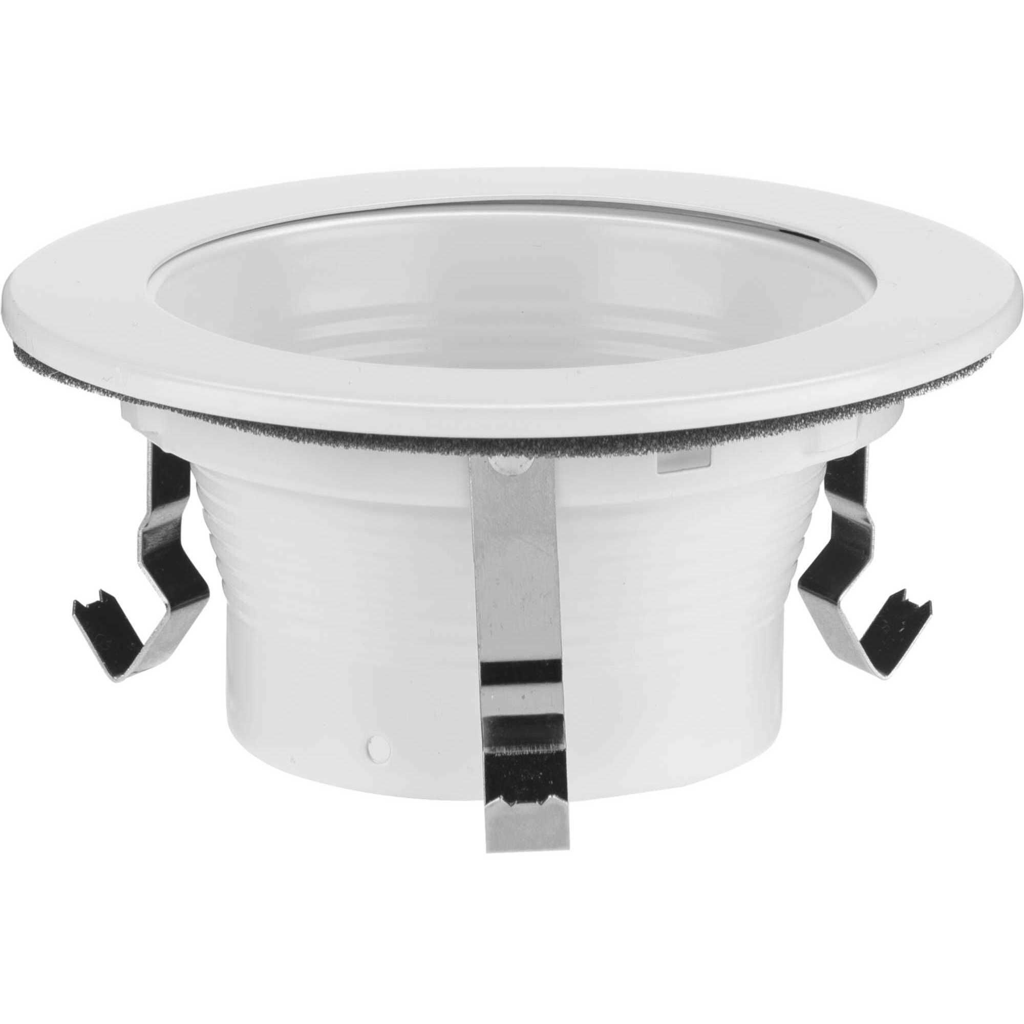 4in Recessed Trim PAR20 Satin White Step Baffle Trim