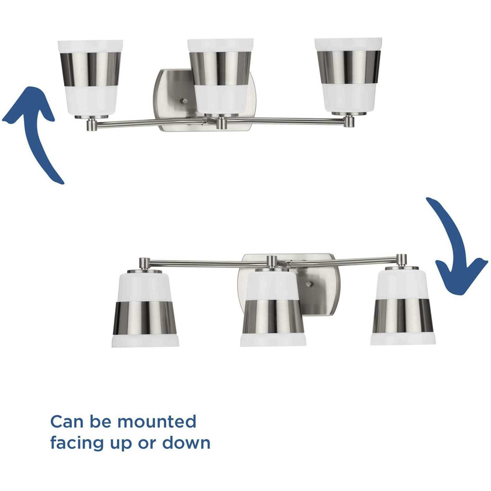 Haven 3 Light 24 inch Brushed Nickel Bath Light Wall Light