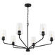 Celino 6 Light 40 inch Black Large Chandelier Ceiling Light