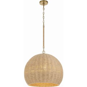 Jace 3 Light 20 inch Soft Gold Chandelier Ceiling Light