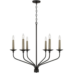 Wilder 6 Light 32 inch Matte Black Chandelier Ceiling Light