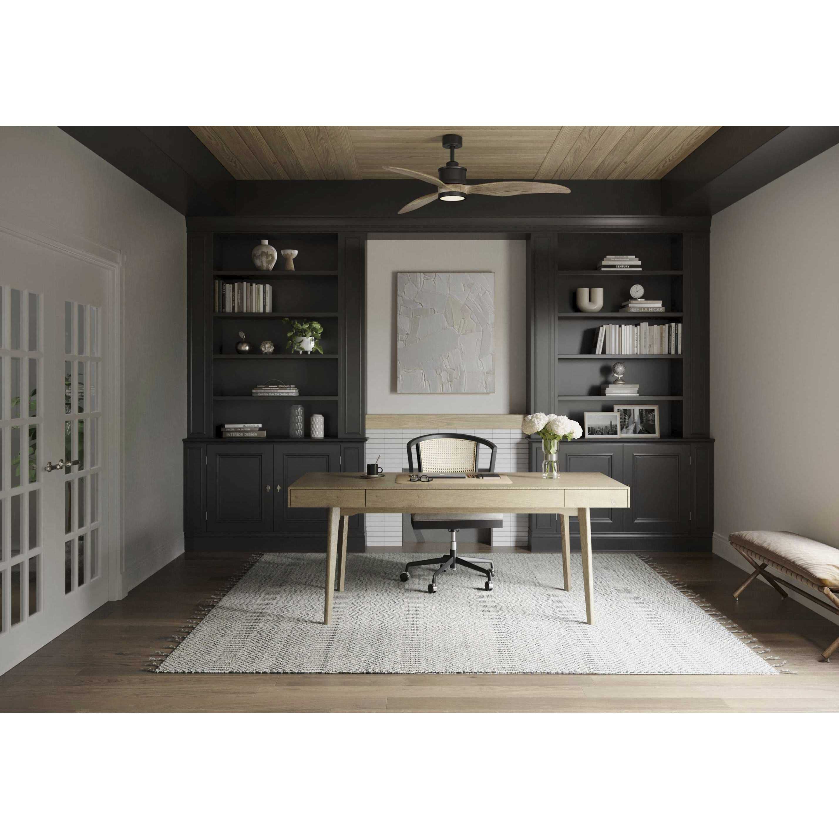 Farris 60 inch Graphite with Driftwood Blades Ceiling Fan, Progress LED