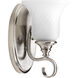 Kensington 1 Light 6 inch Brushed Nickel Bath Vanity Wall Light in Swirl Etched Glass