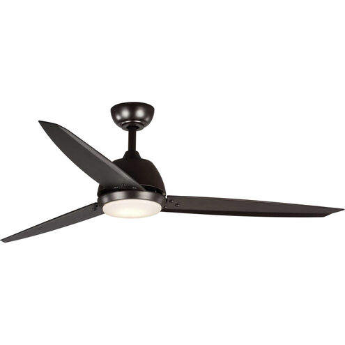 Oriole 60 inch Architectural Bronze with Bronze Blades Ceiling Fan, Progress LED