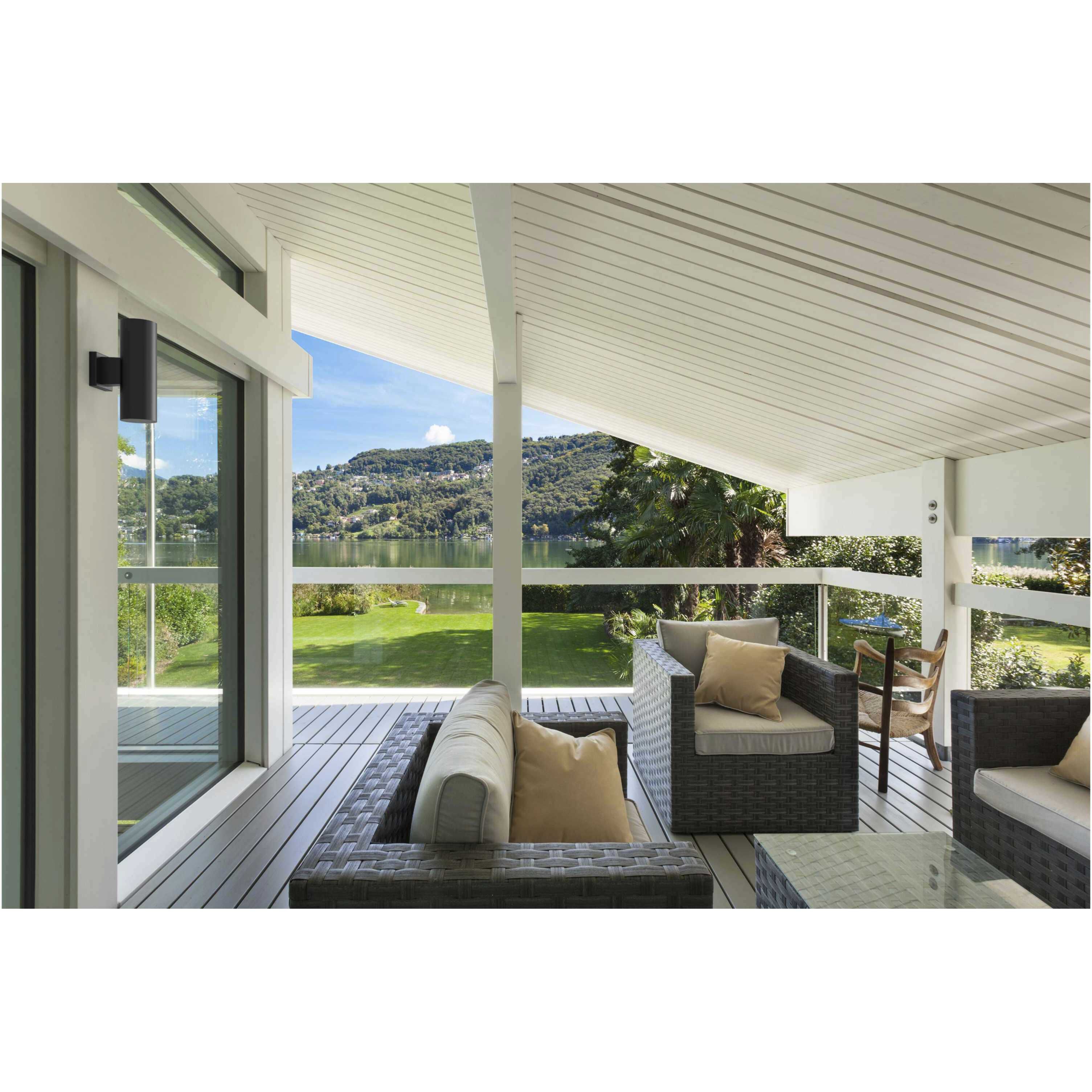 5IN CYL RNDS Up/Down Outdoor Wall Light in Black, Progress LED