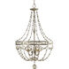 Chanelle 3 Light 21 inch Antique Silver Hall & Foyer Ceiling Light
