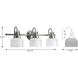 Archie 3 Light 26.25 inch Antique Nickel Bath Vanity Wall Light