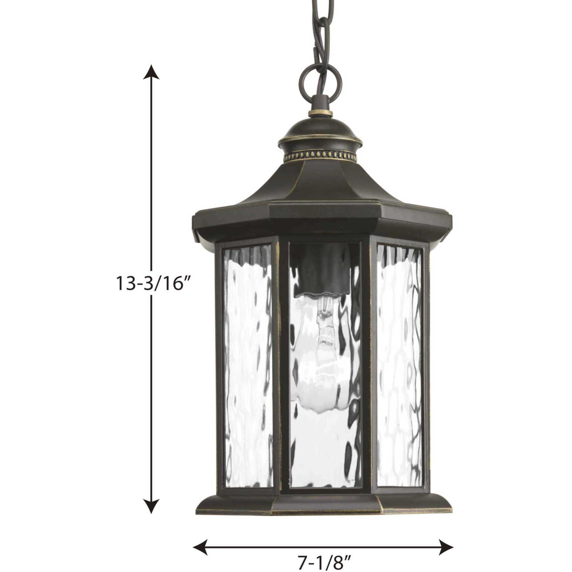 Edition 1 Light 7 inch Antique Bronze Outdoor Hanging Lantern