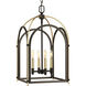 Westfall 4 Light 13.88 inch Antique Bronze Foyer Pendant Ceiling Light, Medium, Design Series