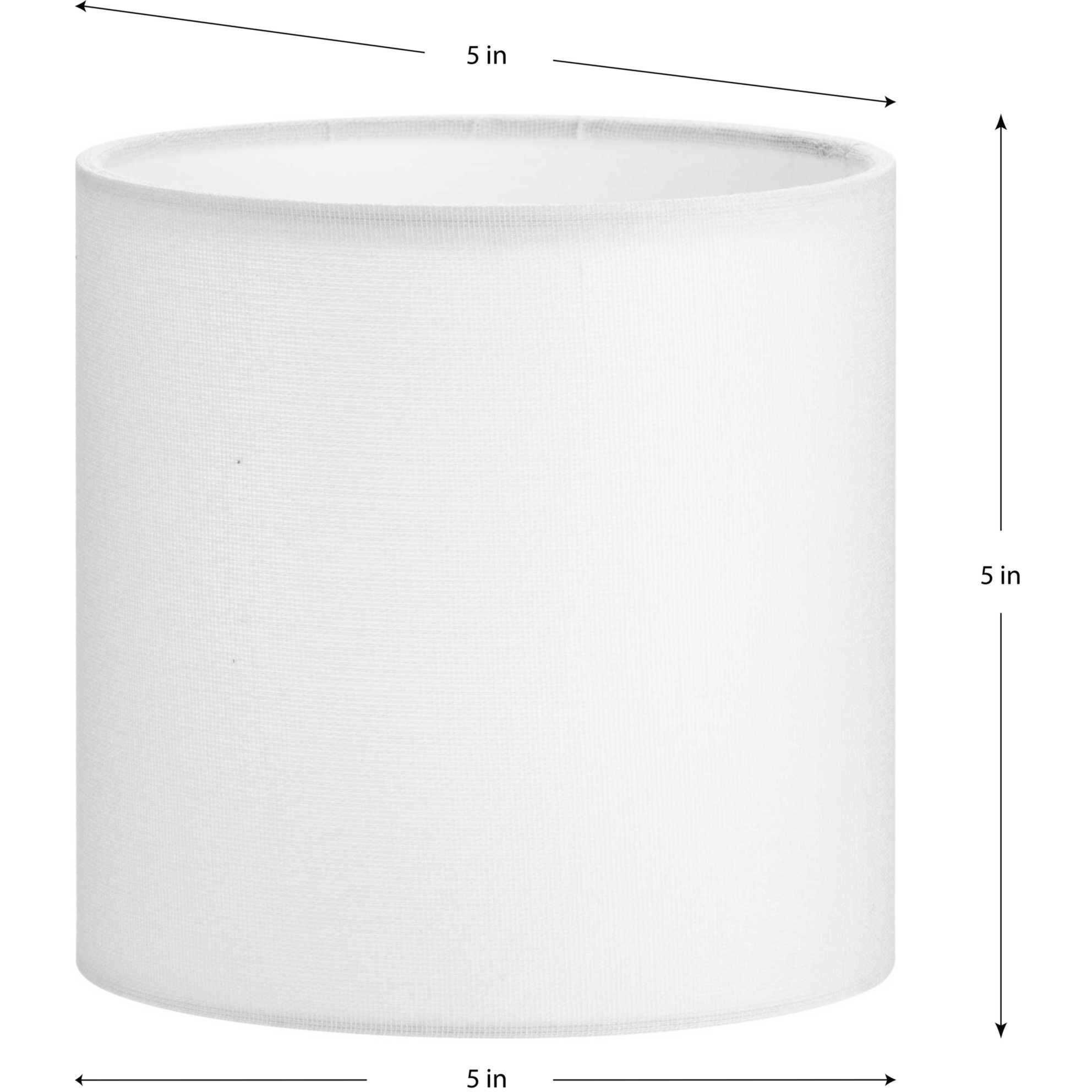 Elara White 5 inch Linen Drum Shade
