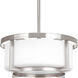 Dynamo 2 Light 13 inch Brushed Nickel Pendant Ceiling Light