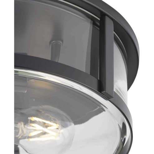 Gilliam 2 Light 12.62 inch Matte Black Flushmount Ceiling Light