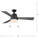 Trevina V 52 inch Matte Black with Matte Black/Distressed Ebony Blades Ceiling Fan