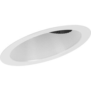 6in Slope Recessed Trim PAR30 Satin White Step Baffle Trim