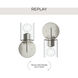 Replay 1 Light 6 inch Polished Nickel Bath & Vanity Light Wall Light