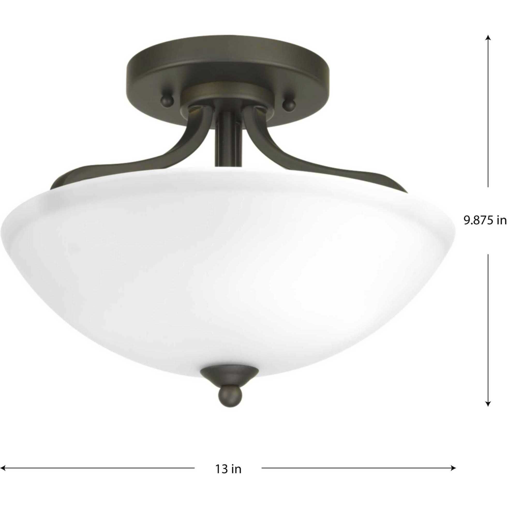 Laird 2 Light 13 inch Antique Bronze Semi-Flush Mount Convertible Ceiling Light