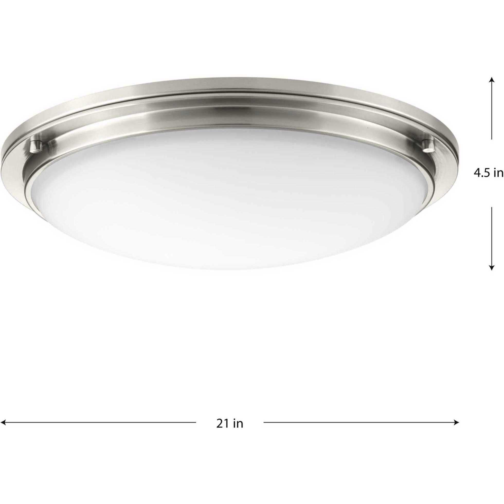 Apogee LED 21 inch Brushed Nickel Flush Mount Ceiling Light, Progress LED