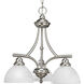 Glendale 3 Light 21 inch Brushed Nickel Chandelier Ceiling Light