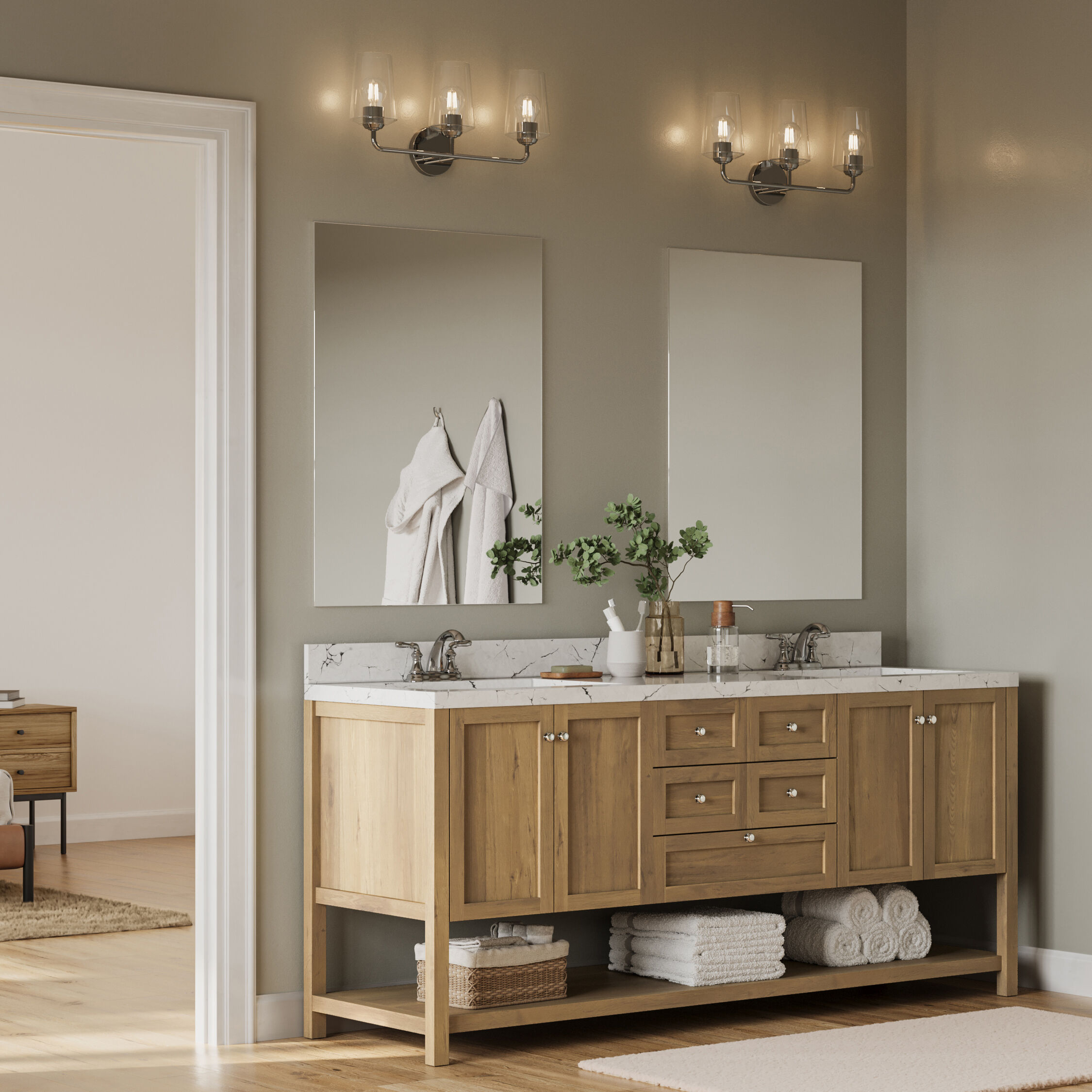 Celino 3 Light 23.25 inch Polished Chrome Vanity Light Wall Light