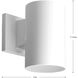 Cylinder Outdoor Wall Cylinder in White