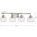 Caisson 4 Light 32 inch Brushed Nickel Bath Vanity Wall Light