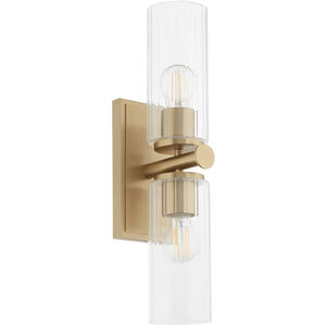 Mercier Wall Mount Wall Light in Aged Brass