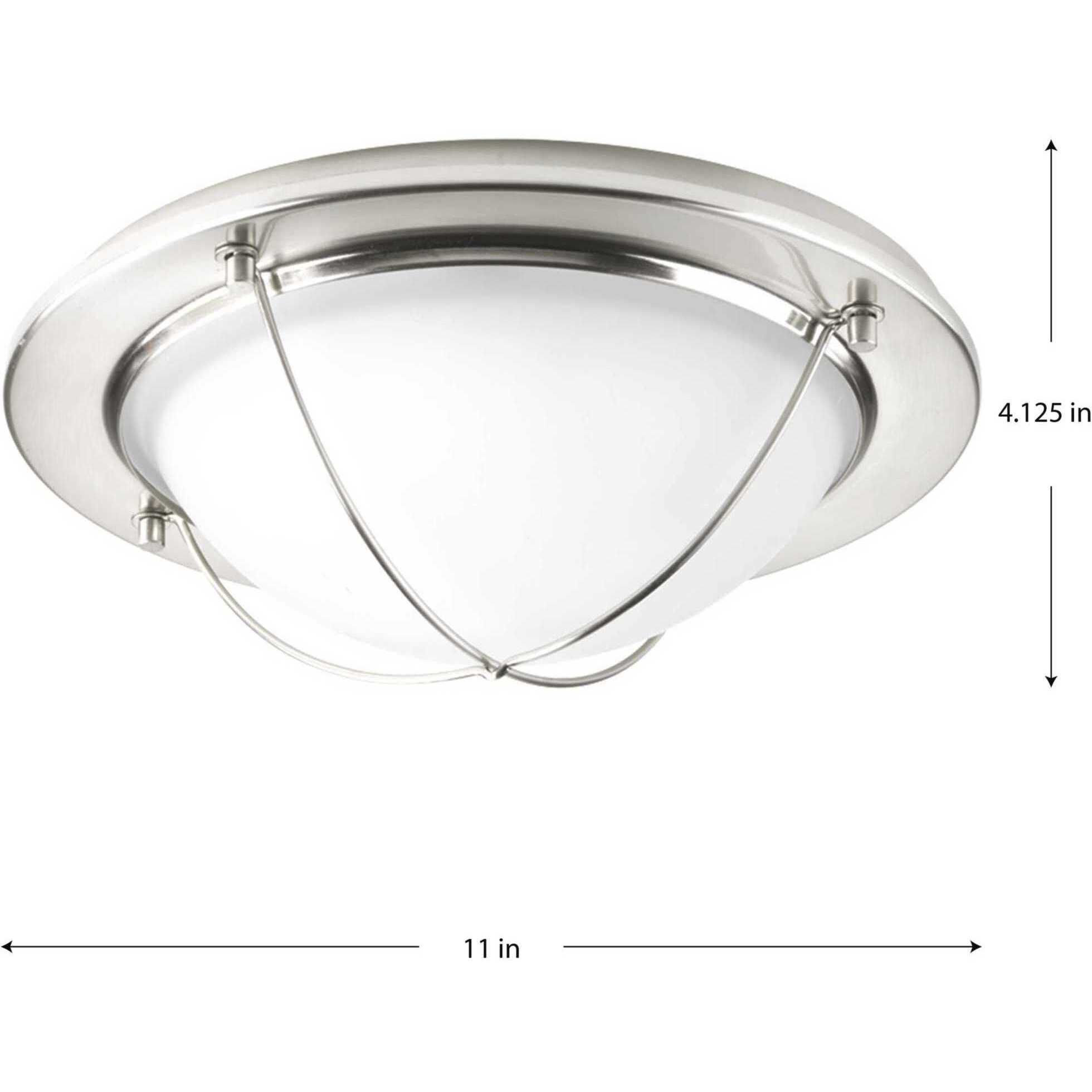 Portal LED LED 11 inch Brushed Nickel Flush Mount Ceiling Light, Progress LED