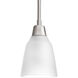 Asset 1 Light 5 inch Brushed Nickel Mini-Pendant Ceiling Light in Bulbs Not Included
