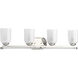 Carlyn 4 Light 31.88 inch Polished Nickel Bath Vanity Wall Light, Design Series