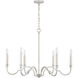 Demi 6 Light 32 inch Winter White Chandelier Ceiling Light