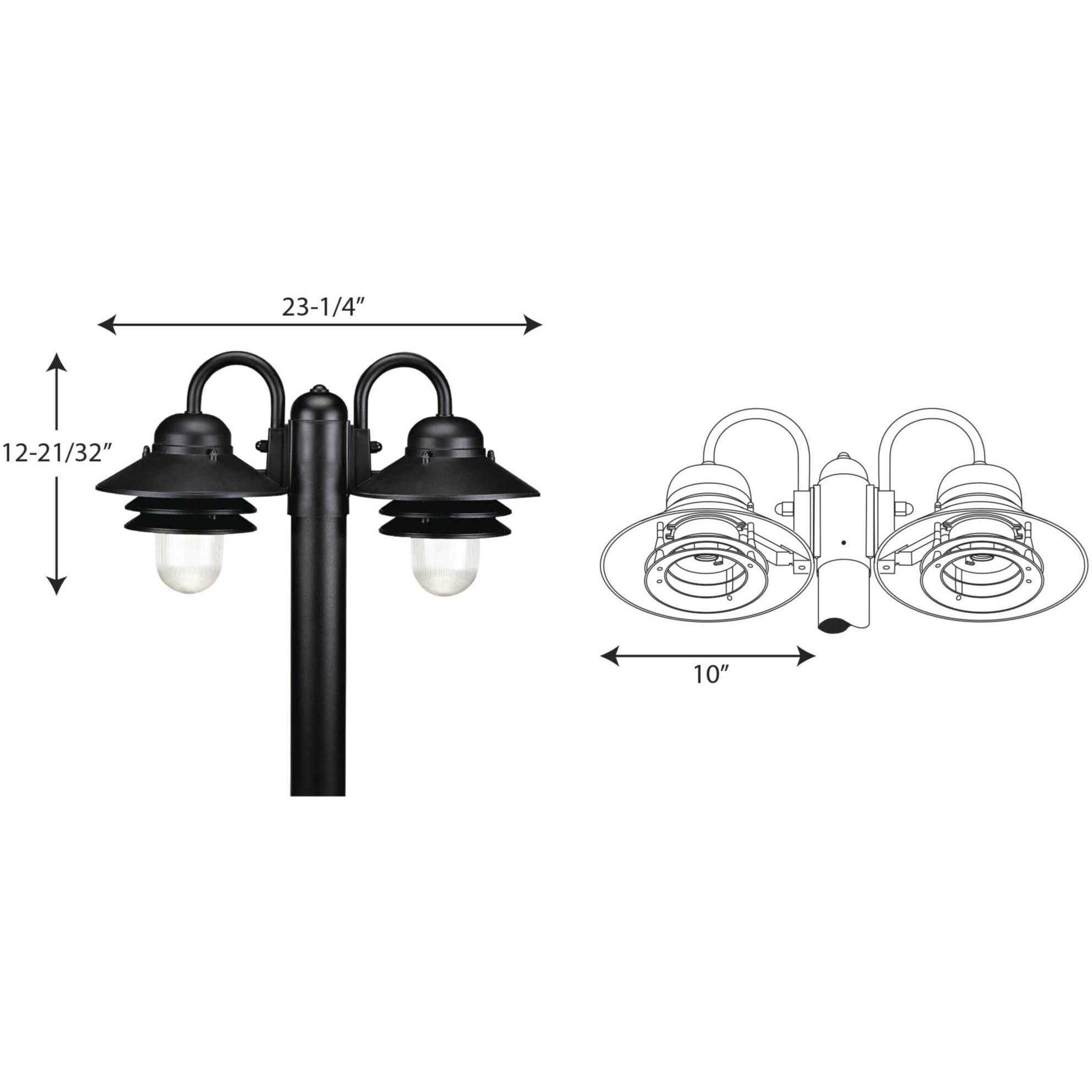 Newport 2 Light 23 inch Textured Black Outdoor Post Lantern