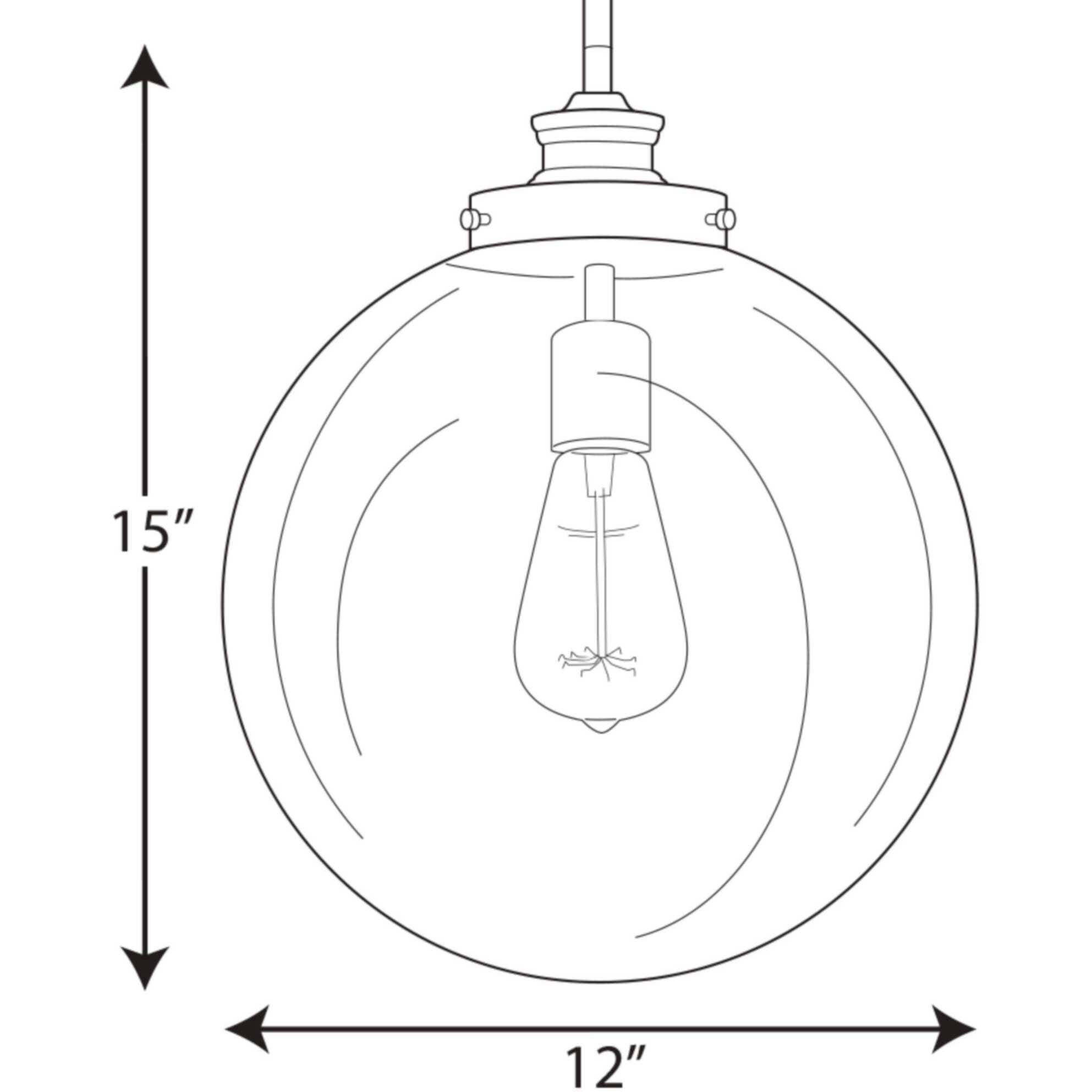 Penn 1 Light 12 inch Polished Nickel Pendant Ceiling Light, Large
