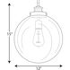 Penn 1 Light 12 inch Polished Nickel Pendant Ceiling Light, Large