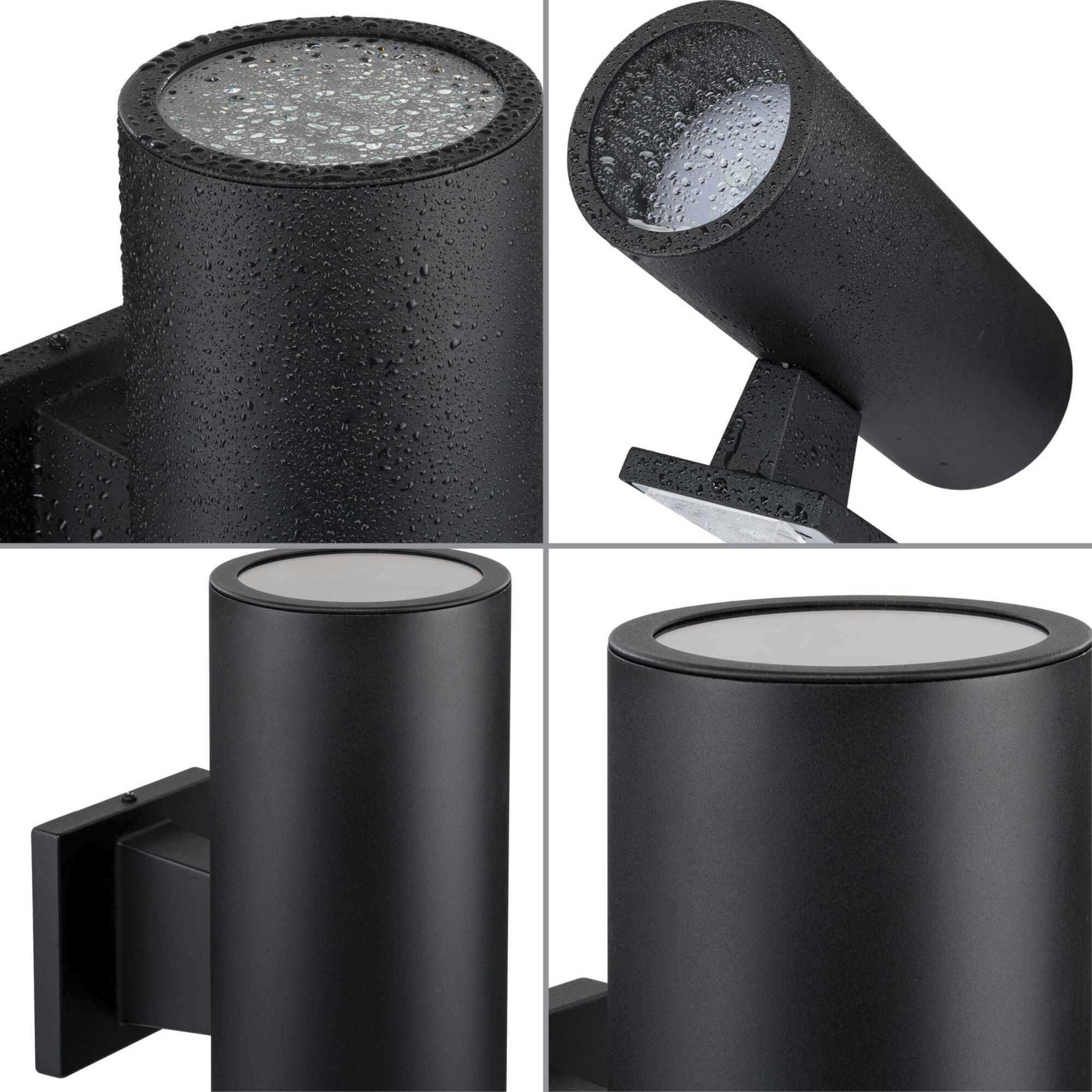 5IN CYL RNDS Up/Down Outdoor Wall Light in Black, Progress LED