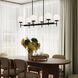 Rigsby 6 Light 43.75 inch Matte Black Linear Chandelier Ceiling Light