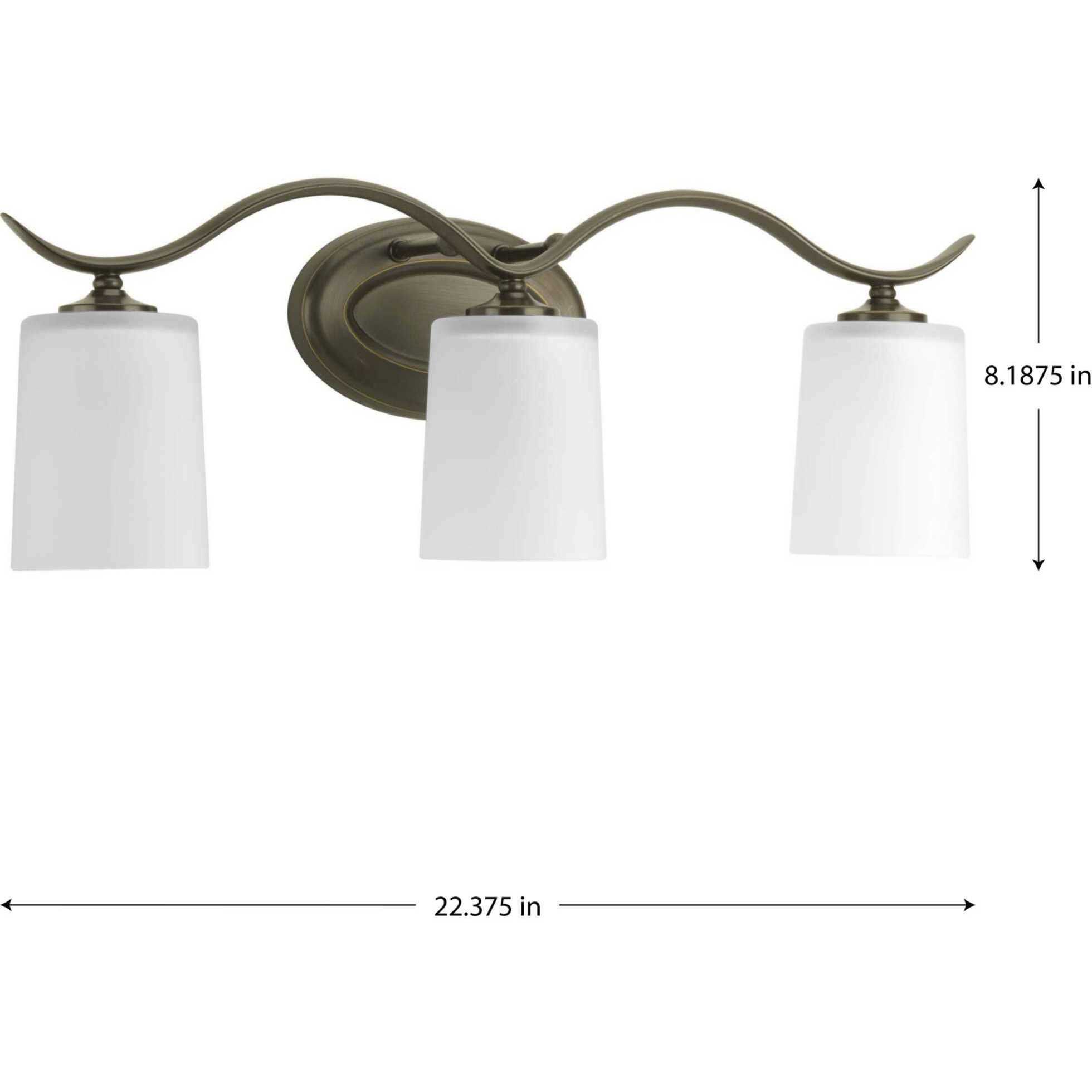 Inspire 3 Light 22 inch Antique Bronze Bath Vanity Wall Light