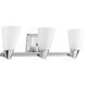 Rizu 3 Light 22.5 inch Polished Chrome Bath Vanity Wall Light